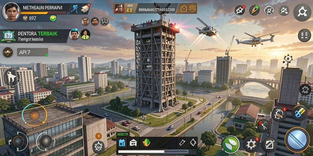 Screenshot API77 menampilkan aksi gameplay seru di dunia Tower Defense.