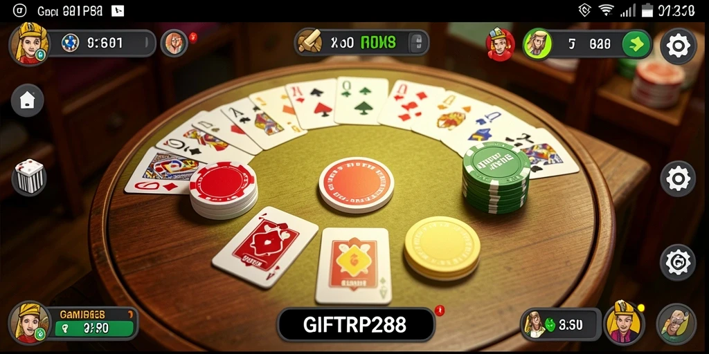 Gameplay seru Gaple dalam aplikasi GIFTRP288.