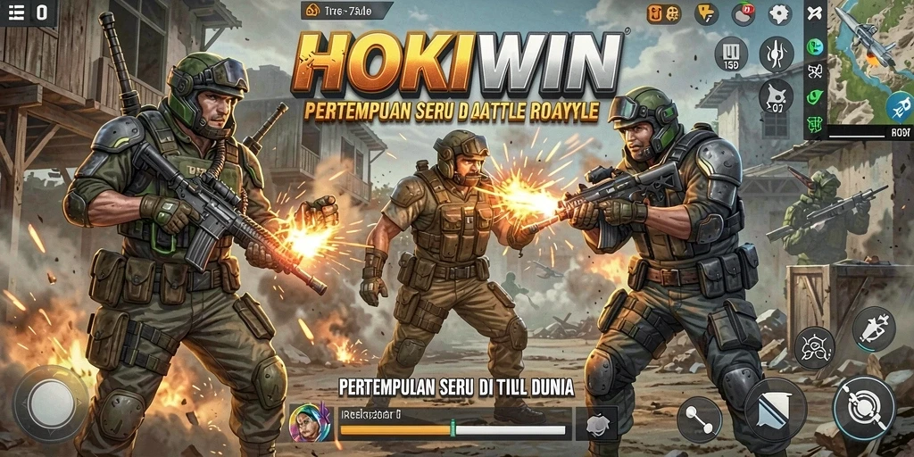 Gameplay seru dan mendebarkan di arena Battle Royale HOKIWIN.