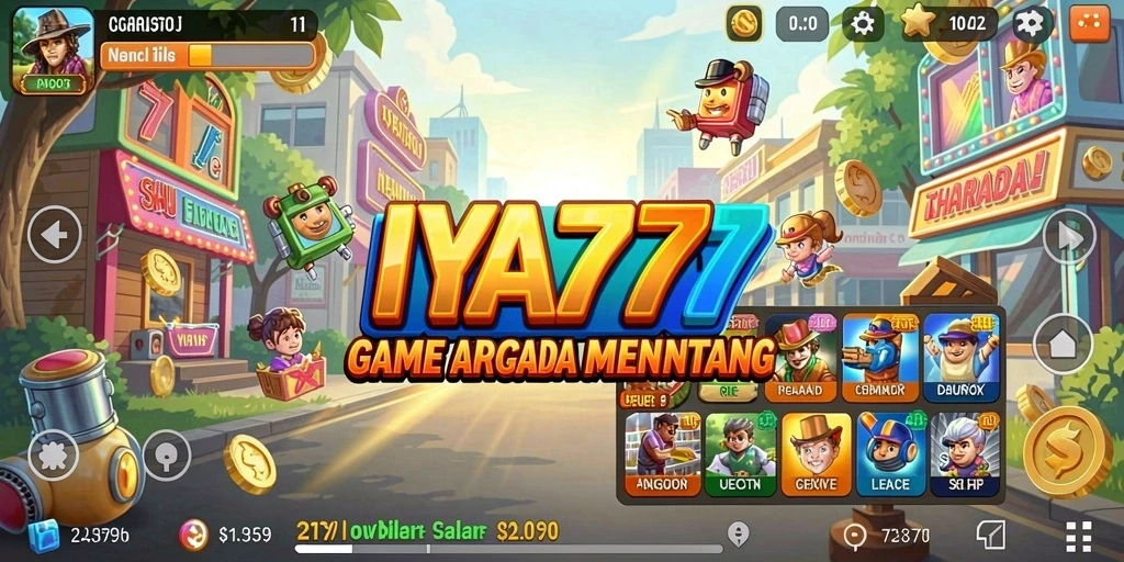 Screenshot utama IYA777 menampilkan gameplay yang mendebarkan dan penuh warna.