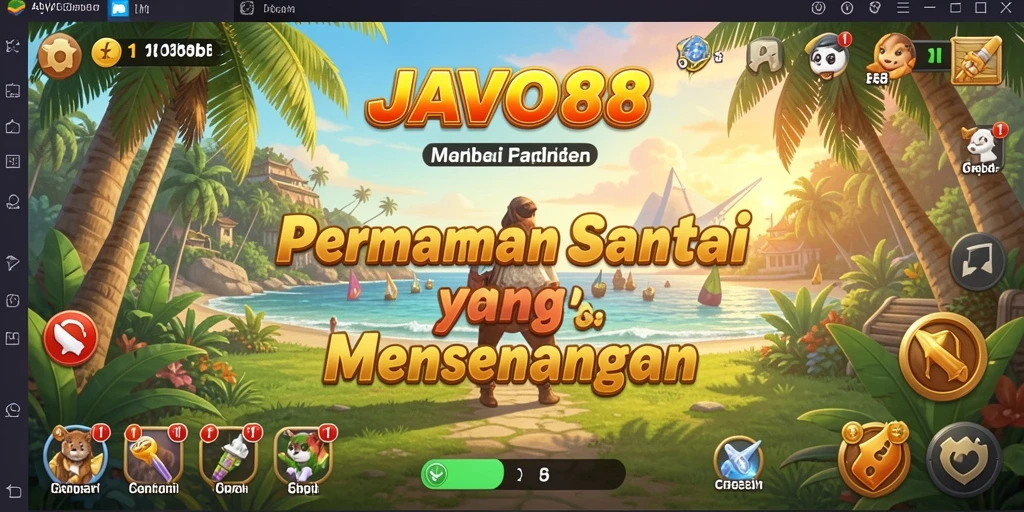 Tampilan gameplay <strong>JAVO88</strong> yang ceria dan menarik.