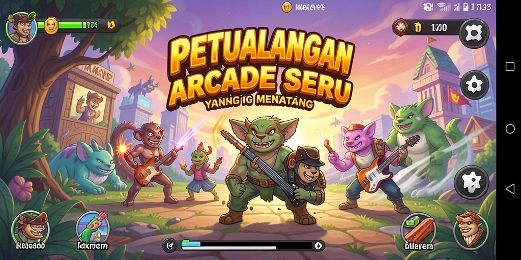Screenshot gameplay KAKRP menampilkan aksi seru dalam game Arcade.