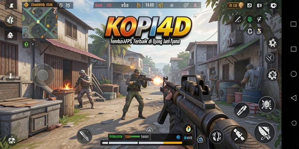Tampilan gameplay KOPI4D saat aksi perang yang mendebarkan.