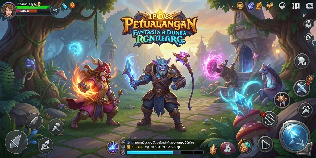 Menampilkan aksi seru dalam gameplay RPG LPO88.