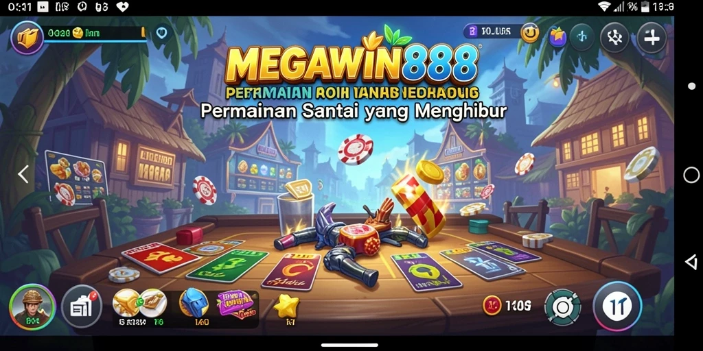 Screenshot gameplay <strong>MEGAWIN888</strong> menunjukkan keseruan bermain yang menghibur.