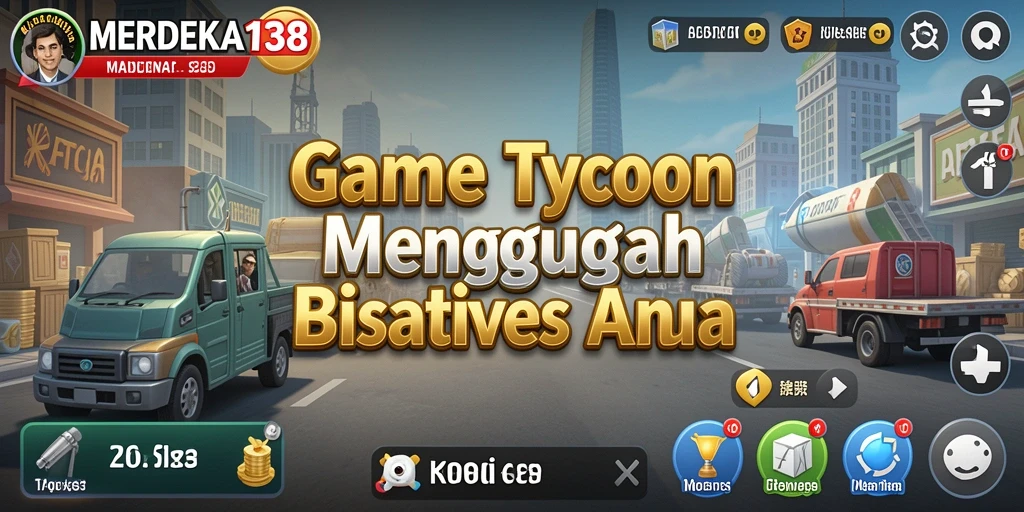 Screenshot gameplay <strong>MERDEKA138</strong> menunjukkan pengelolaan bisnis yang dinamis dan strategis.