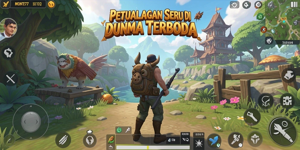 Tampilkan gameplay seru MONTE77 dengan dunia terbuka yang luas.