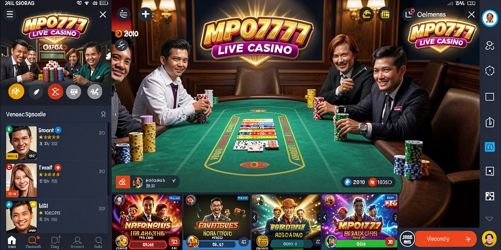 Tampilan gameplay Live Casino yang menarik dan interaktif.