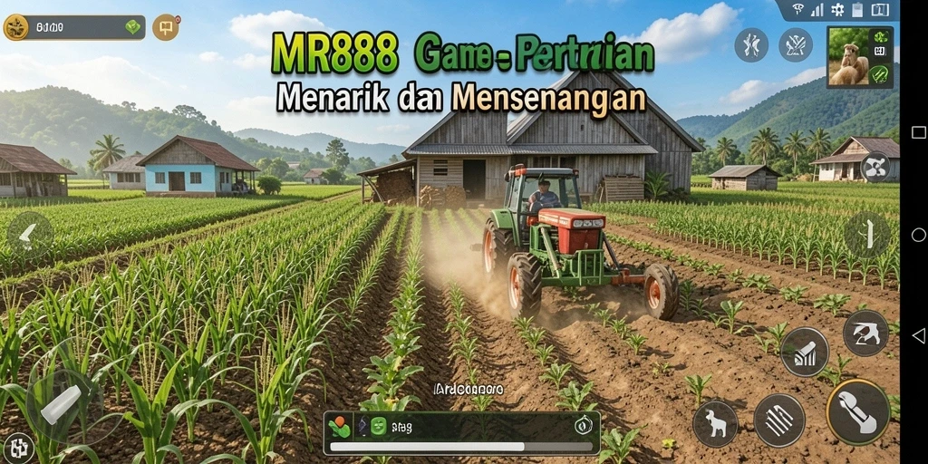 Screenshot gameplay menunjukkan keseruan bertani dalam MR888.