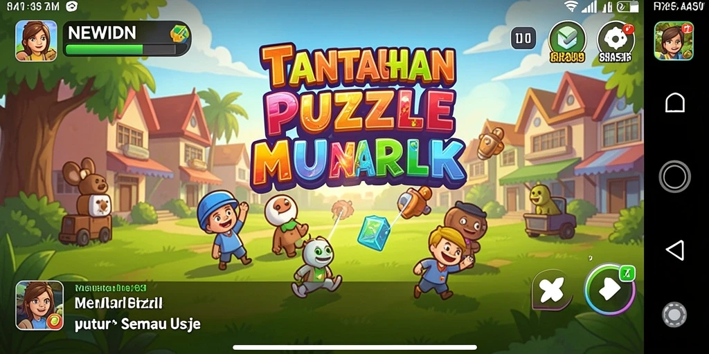 Tangkapan layar permainan NEWIDN menampilkan tantangan puzzle yang menarik.