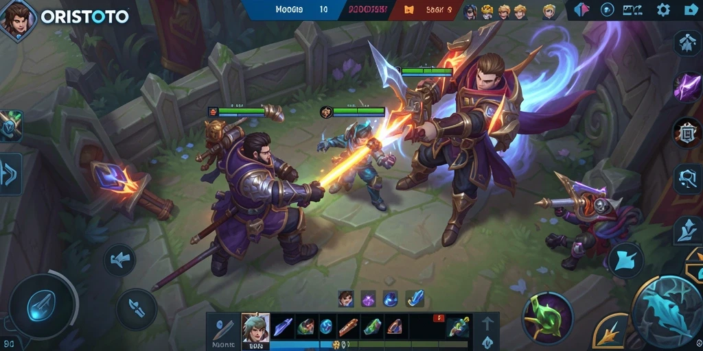 Tampilan gameplay yang seru dan dinamis dalam ORISTOTO.