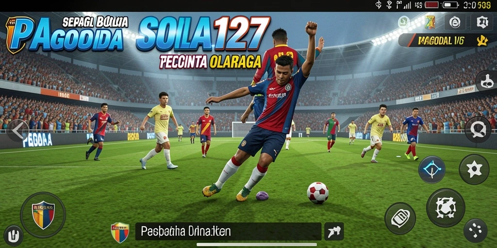 Tampilan menarik dari gameplay PAGODA127 dalam aksi sepak bola.