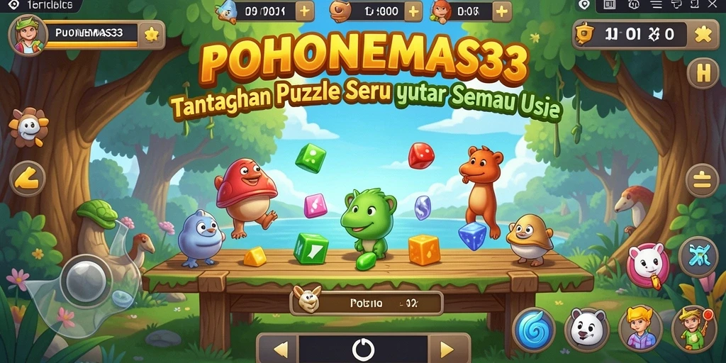 Tangkapan layar utama POHONEMAS33 menampilkan gameplay menarik Puzzle.
