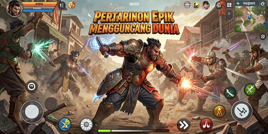 Tampilan gameplay QQ1221 yang intens dan mendebarkan.