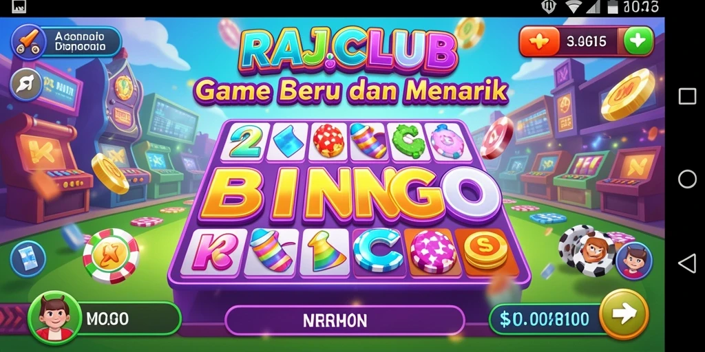 Screenshot gameplay RAJACLUB yang menunjukkan keseruan bermain Bingo.