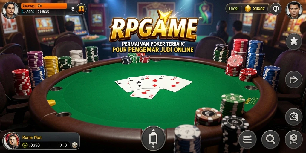 Screenshot RPGAME menampilkan gameplay Poker yang menegangkan dan seru.