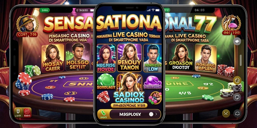 Tampilan menarik dari gameplay Live Casino SENSATIONAL77