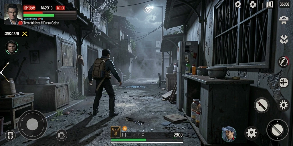 Screenshot menampilkan gameplay mencekam dalam SP666