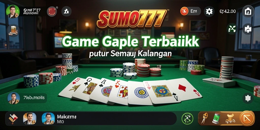 Tampilan screenshot SUMO777 menampilkan gameplay Gaple yang mengasyikkan.