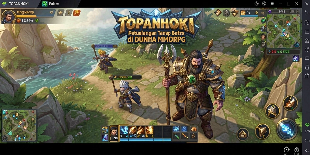 Tangkapan layar utama dari gameplay menarik TOPANHOKI.